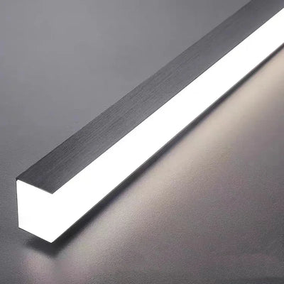 Modern Long Strip LED Pendant Lamp – Minimalist Black Hanging Light for Dining Table, Bar, and Home Decor