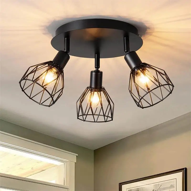 Minimalist American Industrial Style Ceiling Light for Bedroom, Study, Living Room, Foyer, Hallway, Entrance Corridor