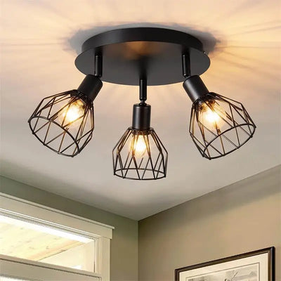 Minimalist American Industrial Style Ceiling Light for Bedroom, Study, Living Room, Foyer, Hallway, Entrance Corridor