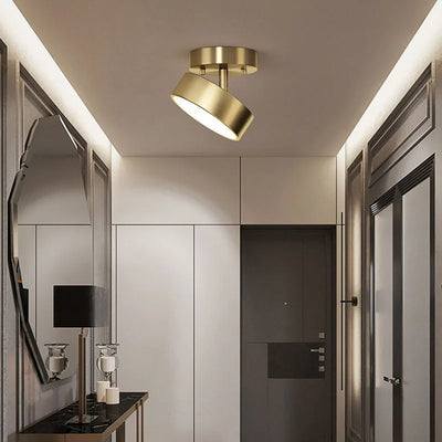 Modern LED Copper Ceiling Light - Nordic Home Decor for Bedroom, Living Room, Dining Room, and Corridor