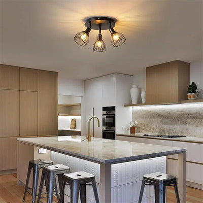 Minimalist American Industrial Style Ceiling Light for Bedroom, Study, Living Room, Foyer, Hallway, Entrance Corridor