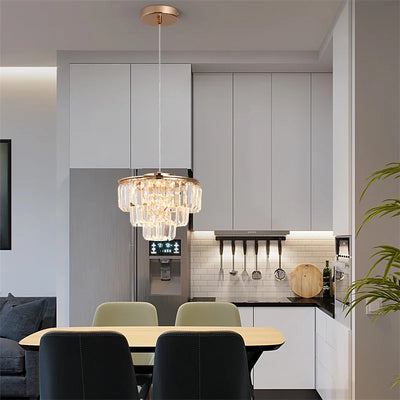 Luxurious K9 Crystal Chandelier - Modern Vintage Ceiling Lamp for Elegant Home Decor