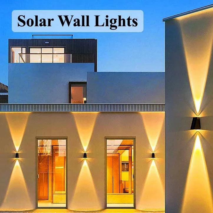 Solar LED Wall Washer Sconce – IP65 Outdoor Facade and Porch Light