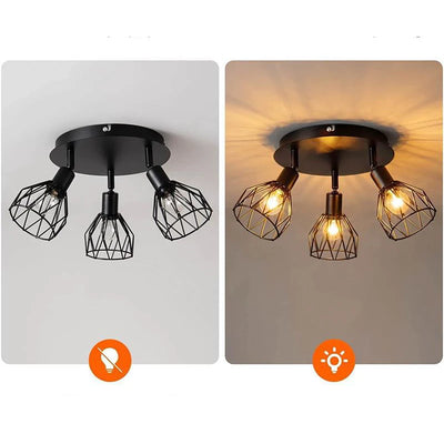 Minimalist American Industrial Style Ceiling Light for Bedroom, Study, Living Room, Foyer, Hallway, Entrance Corridor