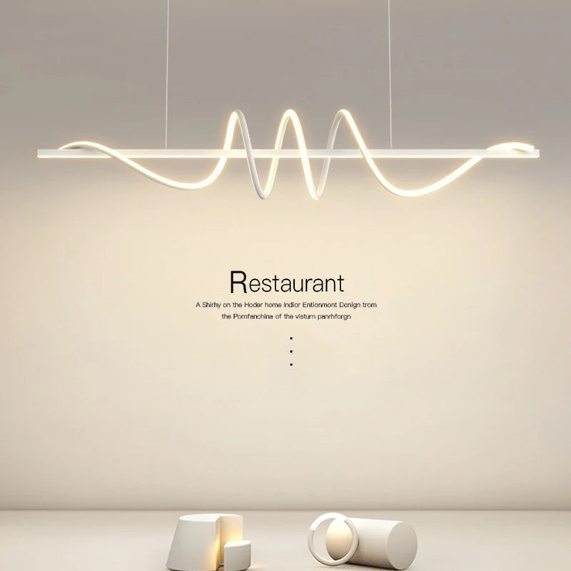 Modern Minimalist Dining Room Chandelier - Simple 2024 New Eye Protection Pendant Light for Dining Table or Bar