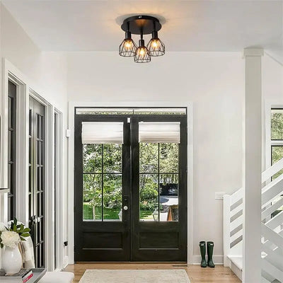 Minimalist American Industrial Style Ceiling Light for Bedroom, Study, Living Room, Foyer, Hallway, Entrance Corridor