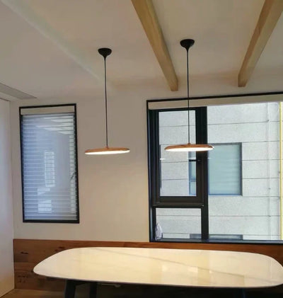Modern LED Pendant Lamp - Artistic Design Metal Iron Suspension UFO - Creative Thin Nordic Hanging Light Fixture for Living Room