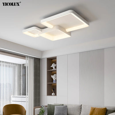 Modern LED Chandelier Lights - Dimmable Ceiling Lamps for Living Room, Dining Room, Bedroom, Hall