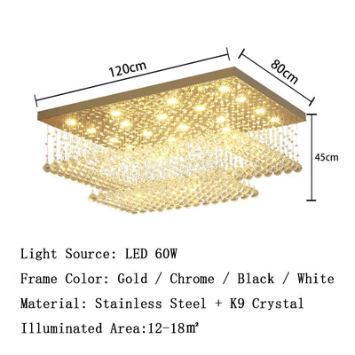Round Ceiling Lights 2024 - Modern LED Lighting with Crystal Ball Lustre for Living Room, Luxury Home Decor