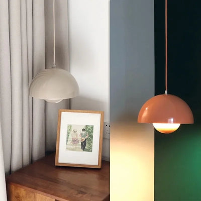 Nordic Semicircular Pendant Light Colorful LED Hanging Ceiling Lamp for Restaurant, Living Room, Bar