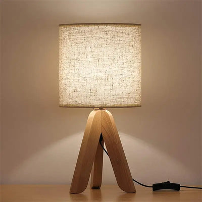 Table Lamp Nordic Fabric Shade Desktop Lights for Study Bedroom Bedside Living Room LED Minimalist Indoor Decor Lighting Fixture