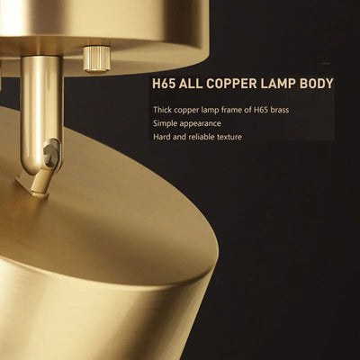 Modern LED Copper Ceiling Light - Nordic Home Decor for Bedroom, Living Room, Dining Room, and Corridor
