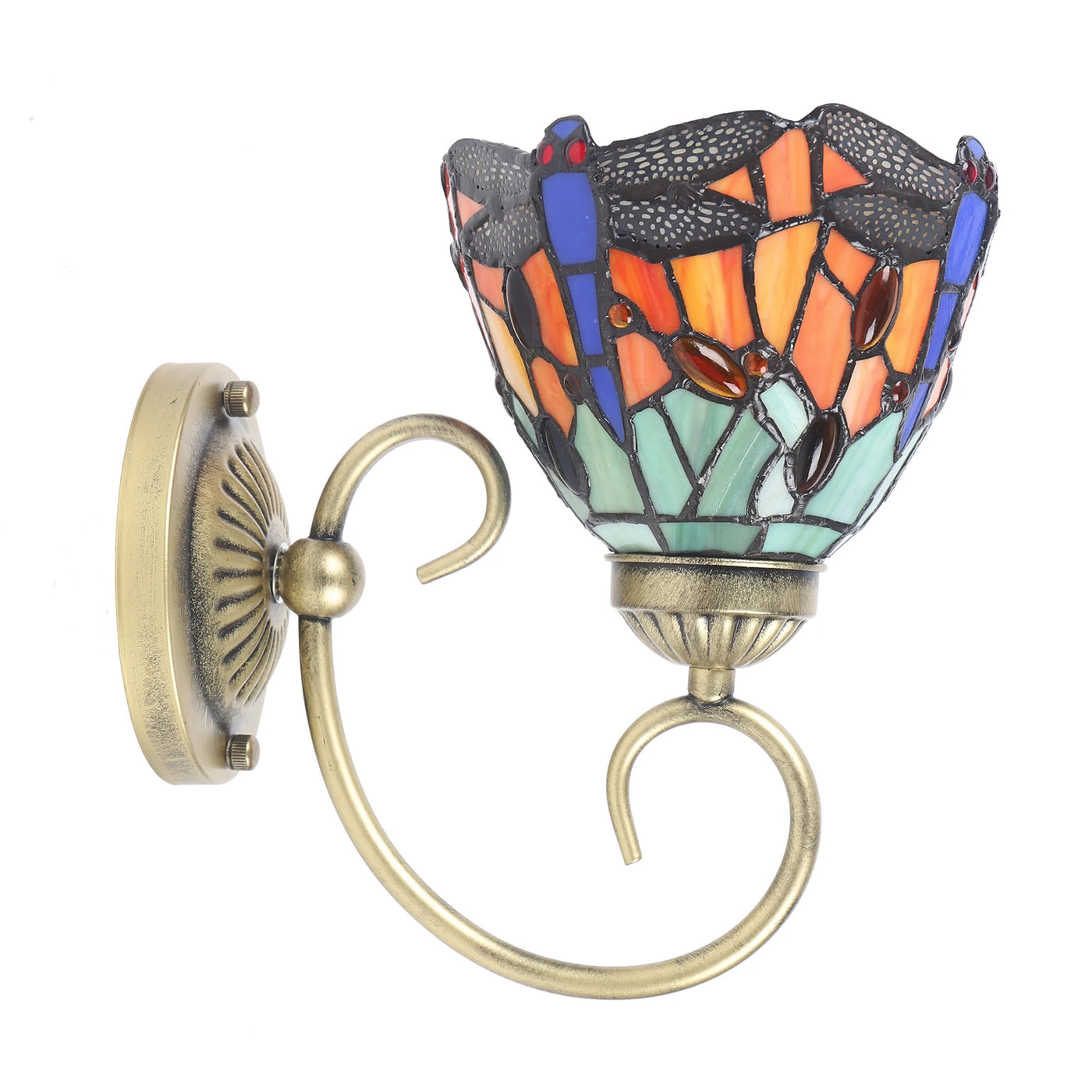 Dragonfly LED Wall Light – Colored Glass Fixture for Corridor and Decorative Spaces
