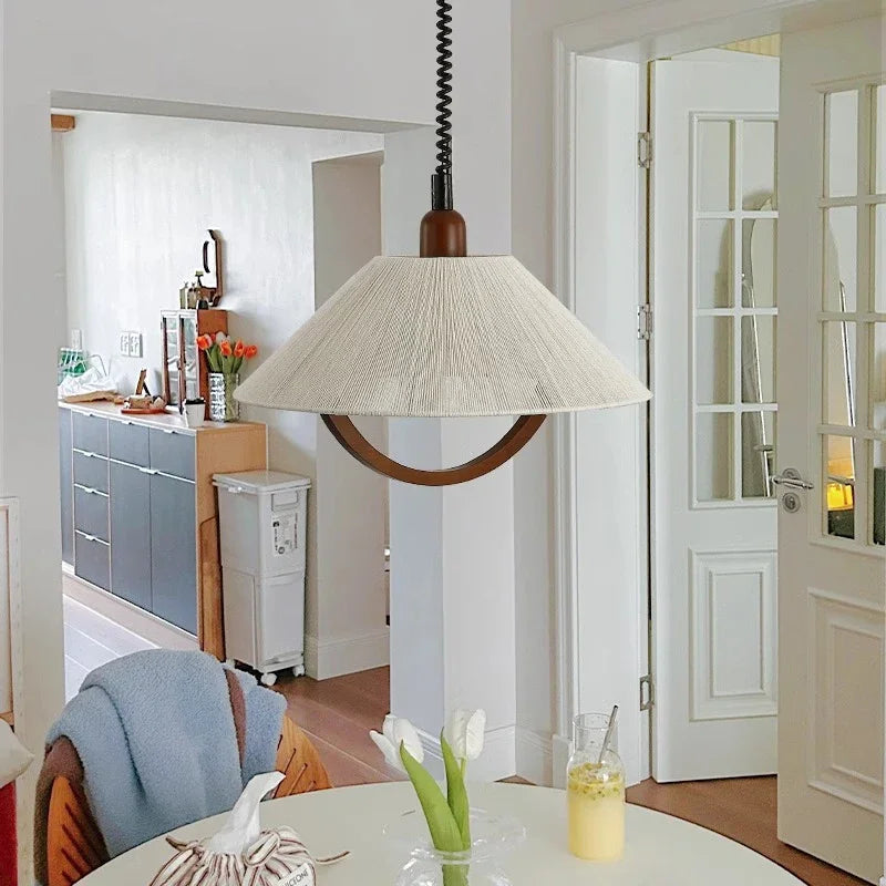 Vintage Wood LED Ceiling Chandelier: Retro Charm for Your Home