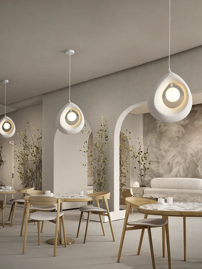 Modern Style Japanese Wabi Sabi Pendant Lights for Minimalist Bedroom Kitchen Island