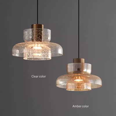 Luxury Crack Glass Chandelier Pendant Light - Modern Retro Design