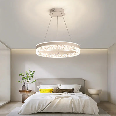 Simple Modern Ceiling Chandelier – Adjustable Indoor Lighting with 3 Color LED for Living Room, Dining Room, and Bedroom Decor