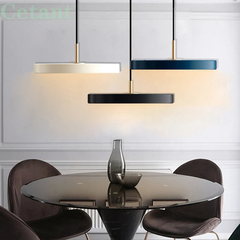 Modern LED Pendant Light with Remote Control – Contemporary Pendant Lamp for Bedroom, Living Room, and Dining Room