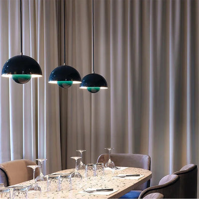 Nordic Semicircular Pendant Light Colorful LED Hanging Ceiling Lamp for Restaurant, Living Room, Bar