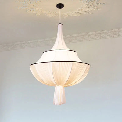 Vintage Cloth Pendant Lights - French Inspired Ceiling Lamps for Wabi Sabi Bedroom Decor