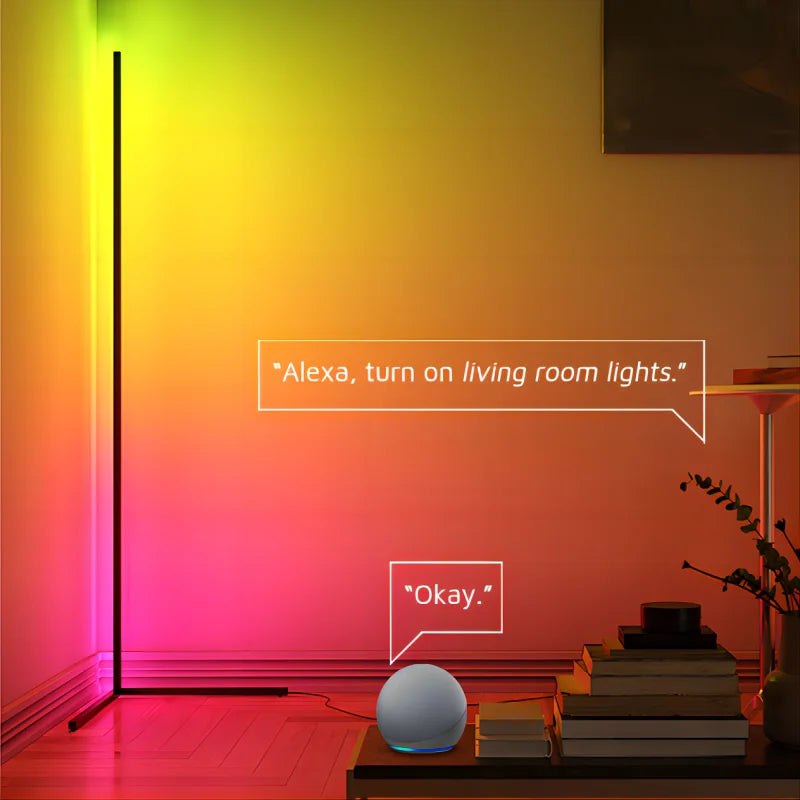 Smart 155CM LED Corner Lamp with App & Remote Control - 16 Million Colors