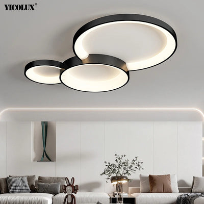 Modern LED Chandelier Lights - Dimmable Ceiling Lamps for Living Room, Dining Room, Bedroom, Hall