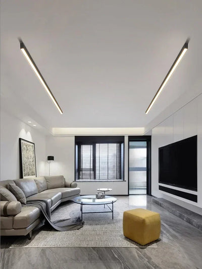 Modern Surface-Mounted Linear LED Ceiling Light – Minimalist Long Strip Lamp
