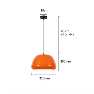 Modern Nordic LED Macaron Pendant Light | Carbon Steel & Aluminum, White, Dark Green, Orange | Stylish Illuminations for Restaurant, Living Room & Hotel Spaces
