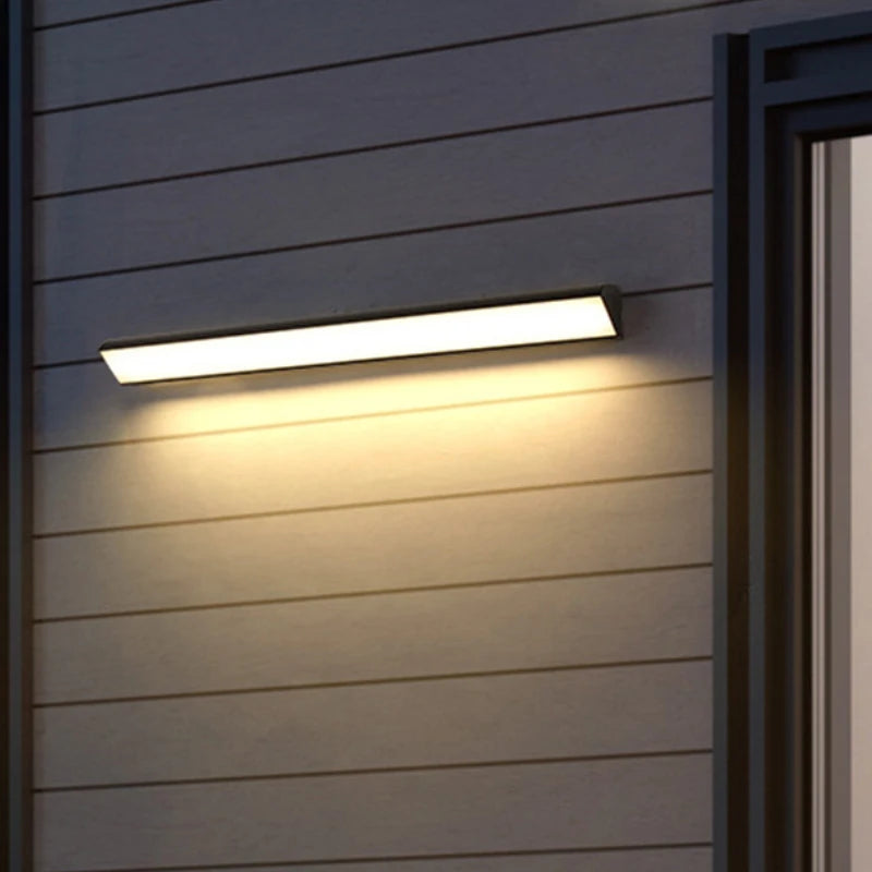 Long Strip LED Outdoor Wall Lamps - Waterproof Aluminum Lights for Porch, Garden, Corridor
