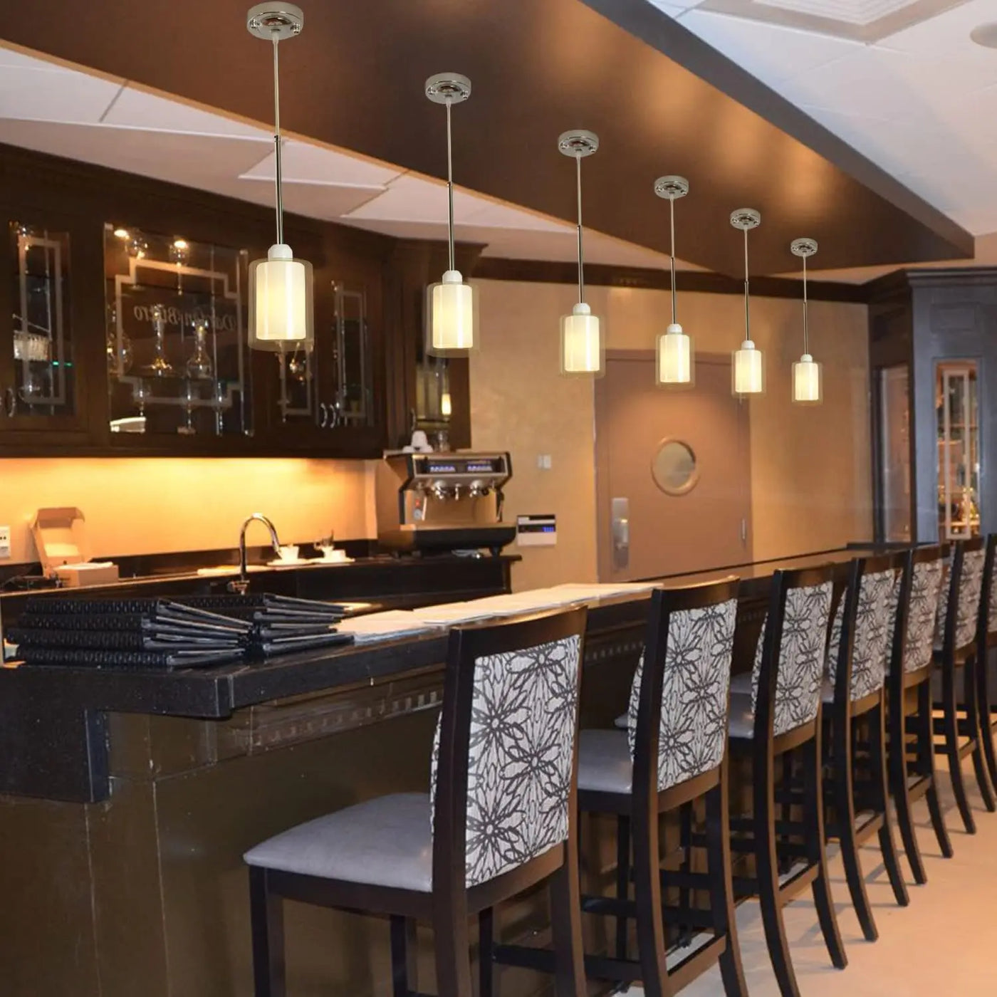 Glass Pendant Light – Modern Pendant Lighting for Kitchen Island, Farmhouse Mini Pendant Lamp