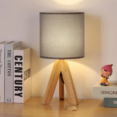 Table Lamp Nordic Fabric Shade Desktop Lights for Study Bedroom Bedside Living Room LED Minimalist Indoor Decor Lighting Fixture