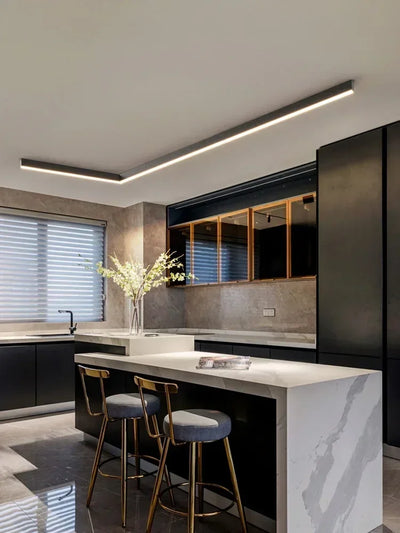 Modern Surface-Mounted Linear LED Ceiling Light – Minimalist Long Strip Lamp