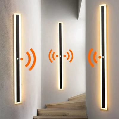 Waterproof LED Long Wall Light with Motion Sensor for Outdoor Lighting