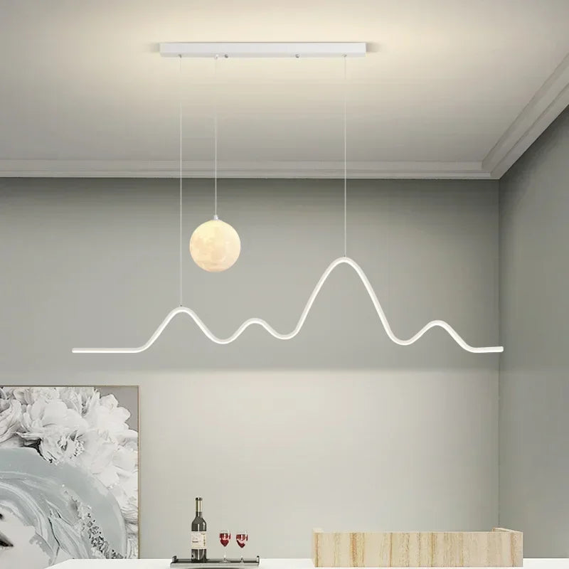 Modern LED Pendant Light for Dining Table – Sleek Chandelier for Kitchen, Bar, or Dining Room