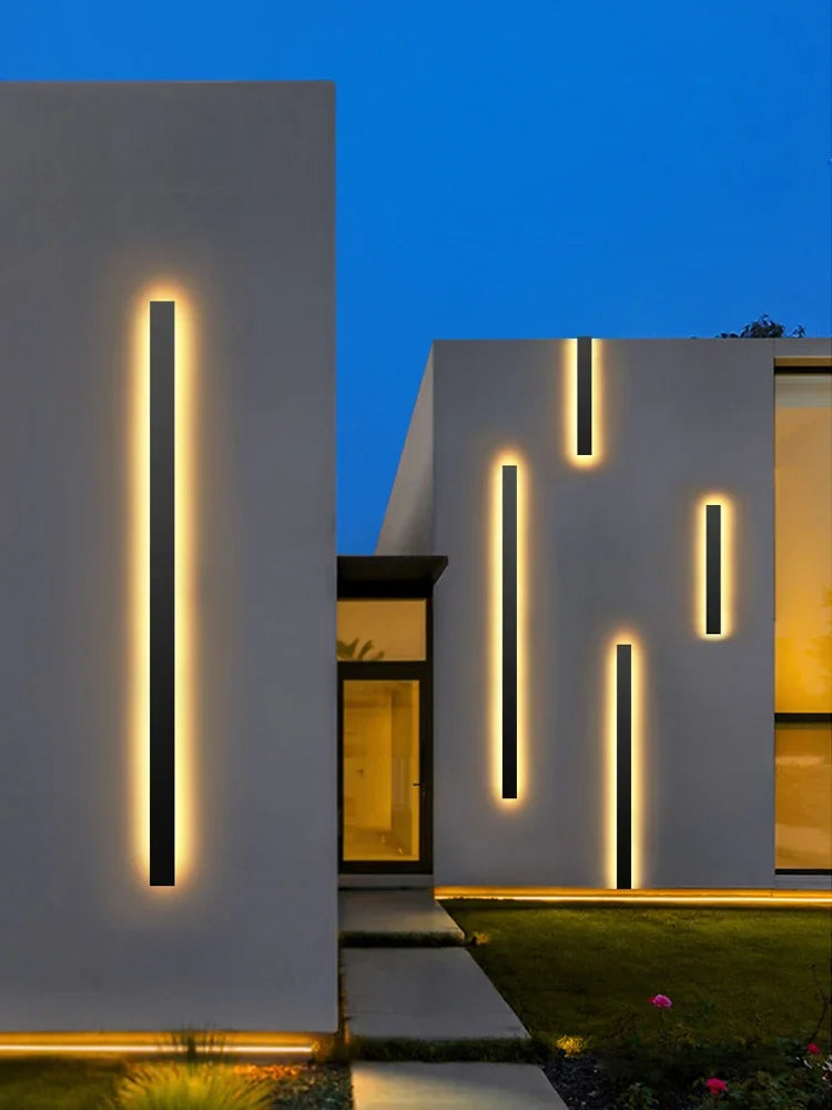 IP65 Waterproof Long Strip LED Wall Lamp for Garden and Porch – 110V/220V