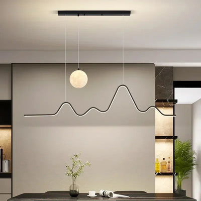 Modern LED Pendant Light for Dining Table – Sleek Chandelier for Kitchen, Bar, or Dining Room