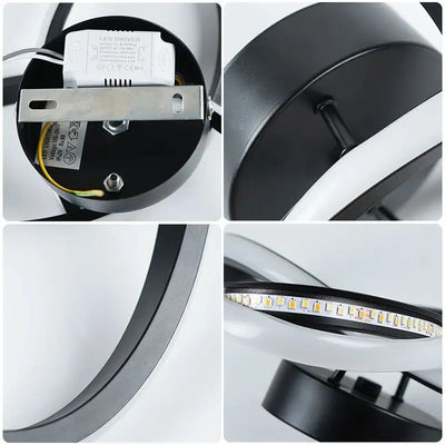 Household LED Ceiling Lamp Chandelier - Modern Style Bedroom Light with Three Colors - Surface Installation 220V Dining Room Lamp