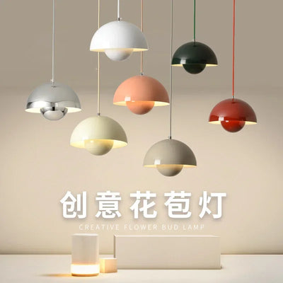 Nordic Danish Designer LED Pendant Light – Colorful E27 Chandelier for Dining Rooms & Kitchens