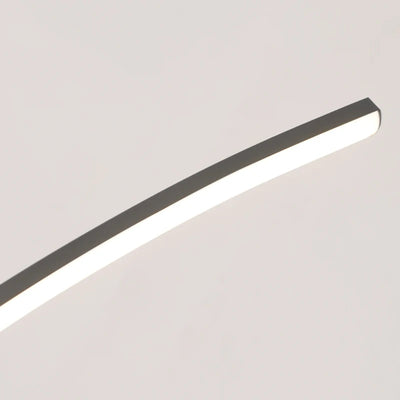 Modern Contemporary LED Dining Room Pendant Light | Sleek Arc Hanging Lamp, Adjustable Brightness