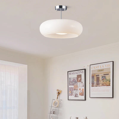 IWHD Yellow Glass LED Pendant Lights: Modern Hanging Fixtures for Bedroom and Living Spaces
