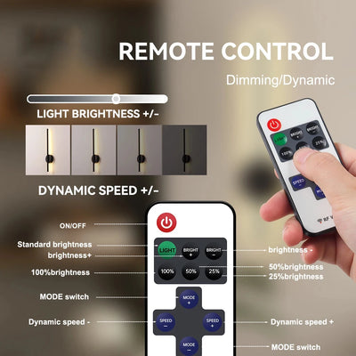 Rechargeable LED Wall Light - 50cm/80cm Wireless Dimming Sconce with Remote Control
