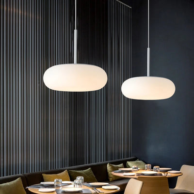 Nordic Simple LED Pendant Light - Modern Milk White Chandelier for Bedroom, Dining, and Study Room - Hanging Lamp for Home Decor
