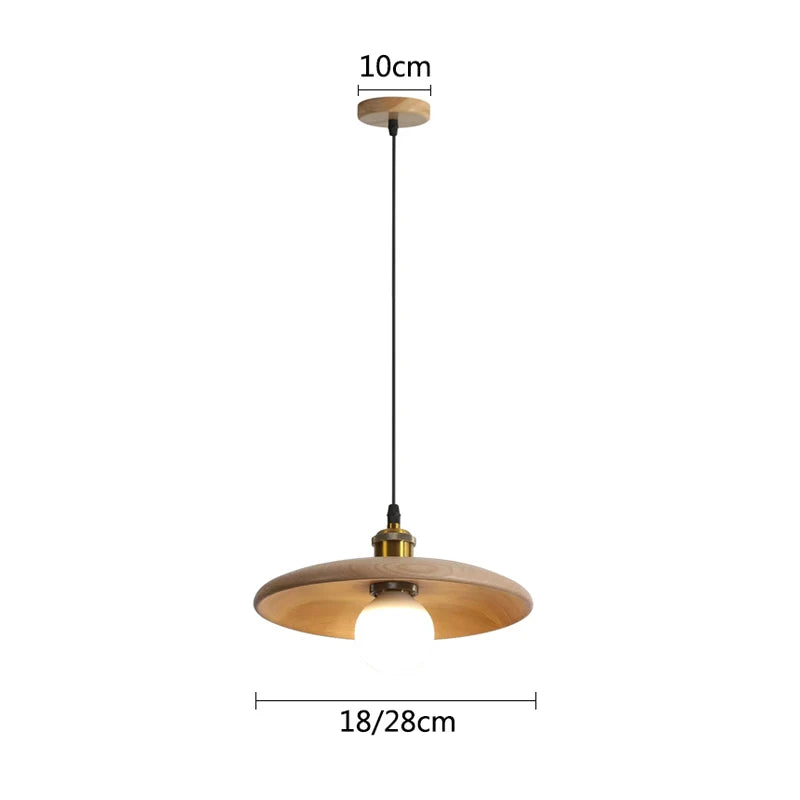 Modern Nordic Wooden Pendant Lamp - Vintage Luminaire