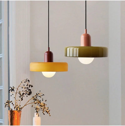 Nordic Restaurant Pendant Lamp - Glass Bedroom Bedside Light