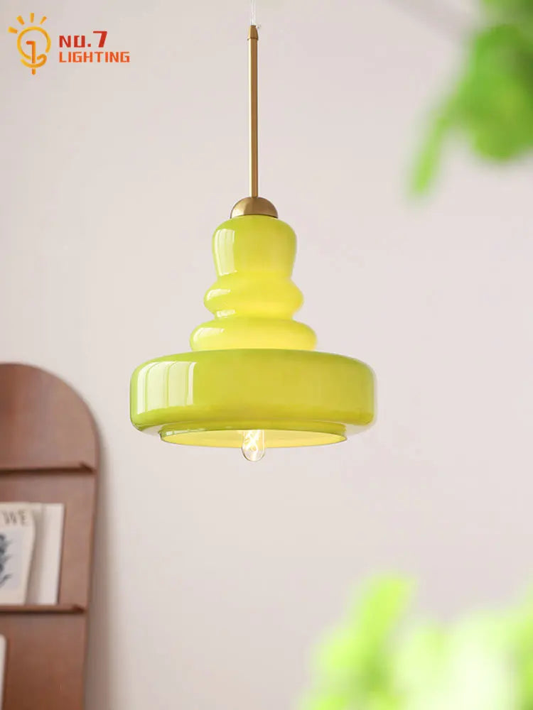 French Vintage Medieval Bauhaus Colorful Gourd Pendant Lights