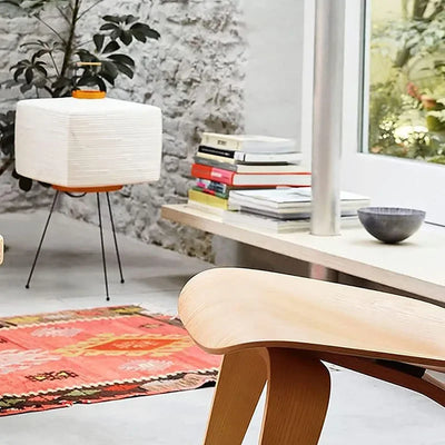 Design Akari Noguchi Yong Table Lamp – Printed Rice Paper Lamp for Bedroom and Desktop Decoration