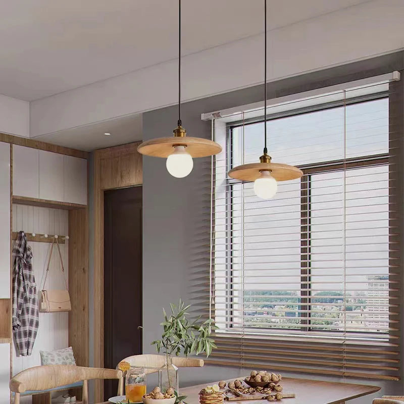 Modern Nordic Wooden Pendant Lamp - Vintage Luminaire