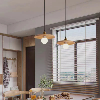 Modern Nordic Wooden Pendant Lamp - Vintage Luminaire