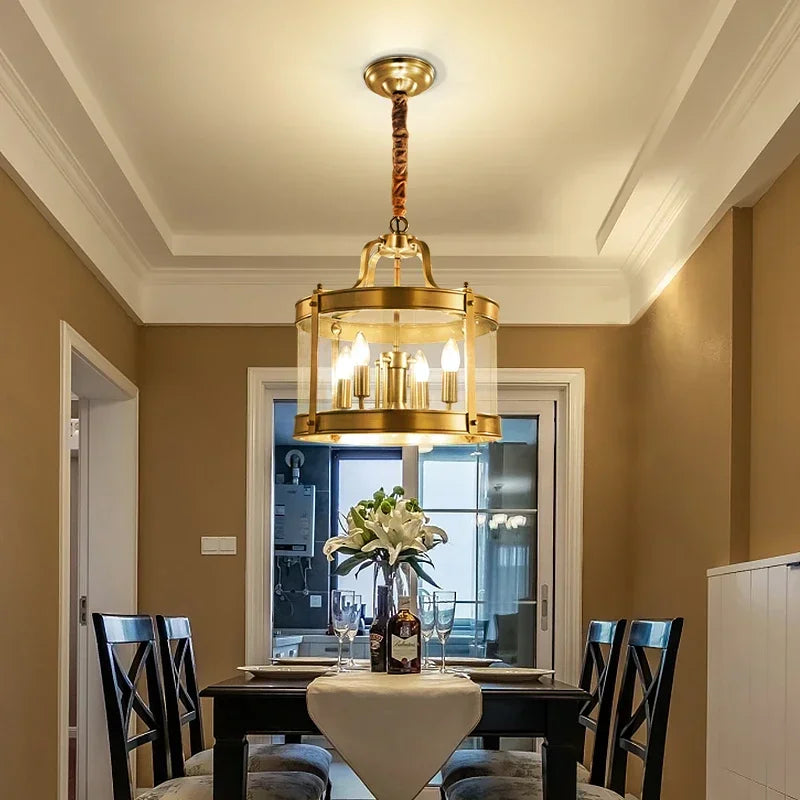 Luxurious Elegance: Copper Pendant Lamp for European Charm