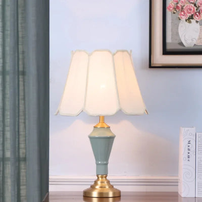 Copper Ceramic Study and Bedroom Bedside Living Room Decorative Table Lamp - Taobao Supply